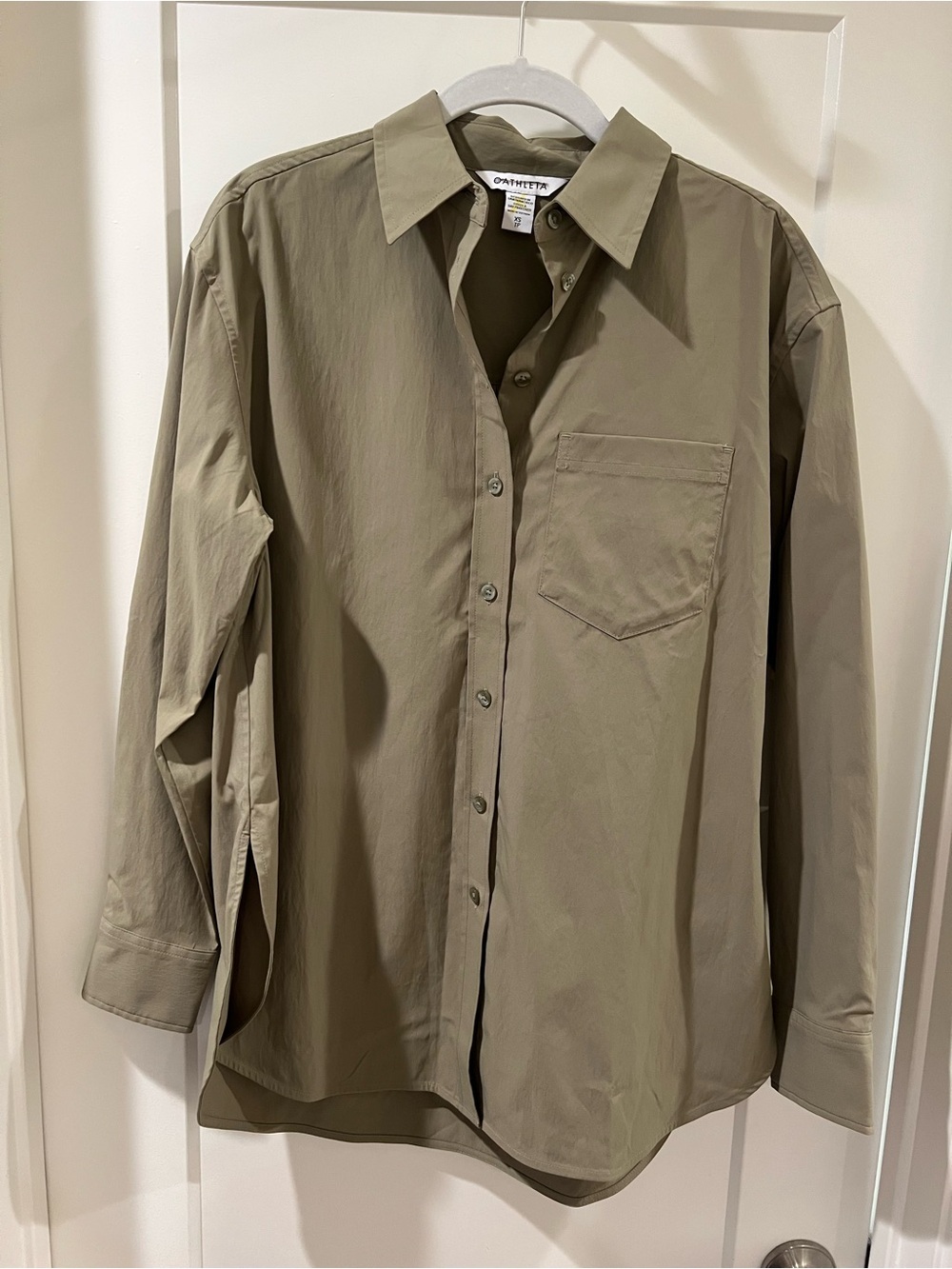 Athleta Midday Relaxed Shirt Olive Green NWT - Picture 7 of 12
